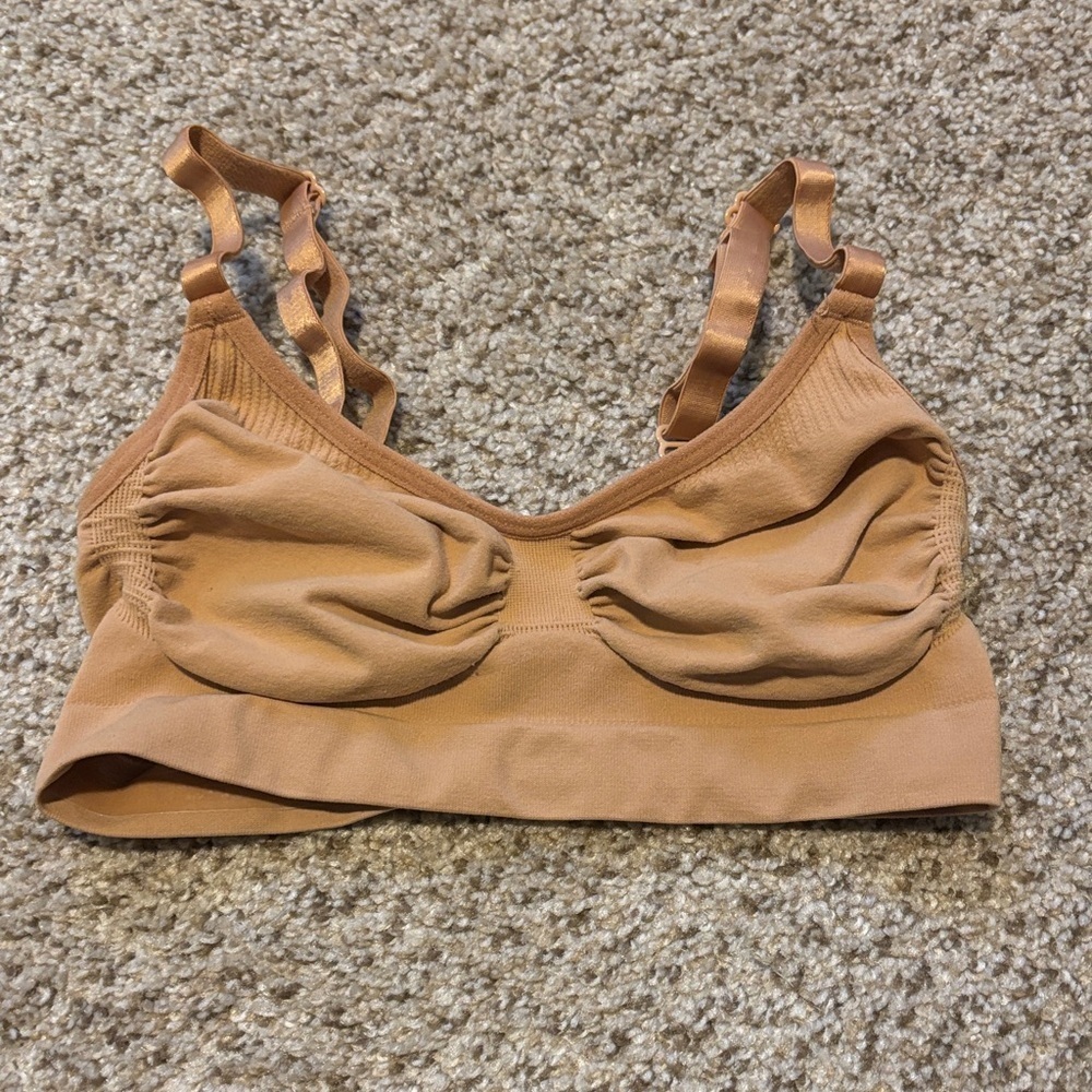 Skims Nude Stretch Unlined Bra Adjustable Straps Size  XXS/XS | bodycon |